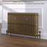 CI-RC660-20-MET-PALE-GOLD-LS01 - Richmond 4 Column Victorian Cast Iron Radiator H660mm x W1826mm CI-RC660-20-MET-PALE-GOLD-LS01 - Richmond 4 Column Victorian Cast Iron Radiator H660mm x W1826mm